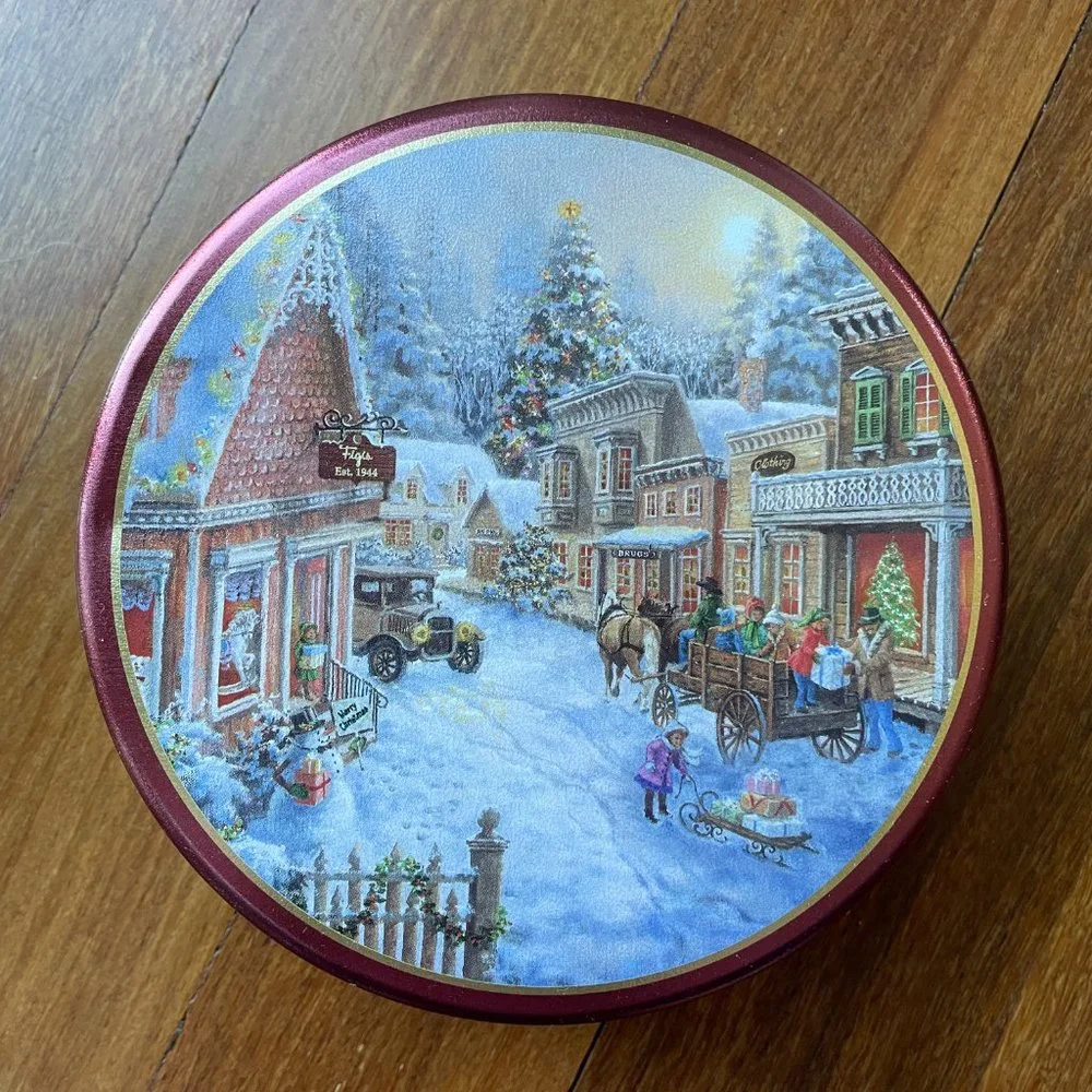 Two (2) Winter / Christmas Tins